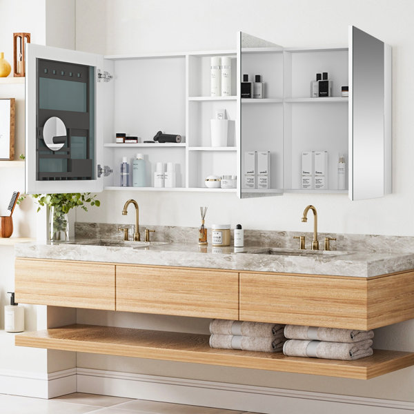 Latitude Run® Medicine For Bathroom With Mirror,wall Mount